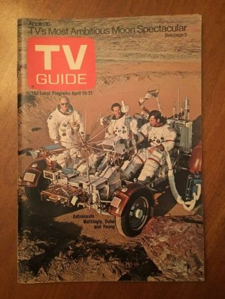 1972 Vintage Astronauts Mattingly,  Duke,  Young Tv Guide -
