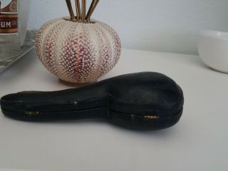Antique Leather Pipe Case Black Velvet Lined Vintage Smoking Accessory 1900 1800 4