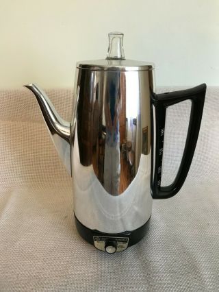 General Electric Percolator 9 Cup Vtg Coffee Maker Ap15 Cat 473 - A Immersible