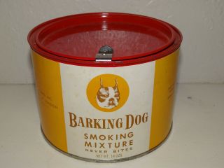 Vintage Barking Dog Smoking Tobacco Tin Boston Terrier