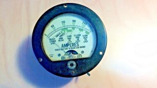 Vintage Hickok Amperes Meter Measures 0 - 300 High Or Spot Model 48 Gauge