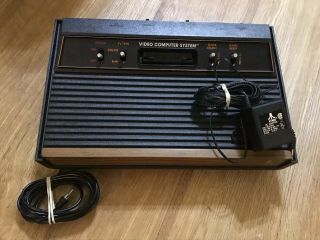 Vintage Atari Cx - 2600 A With Power Cable Retro 1980