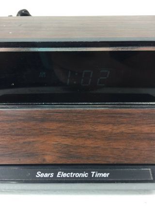 Vtg Sears Alarm Clock Electronic Timer 473.  75100.  0 2