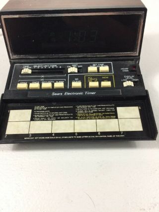 Vtg Sears Alarm Clock Electronic Timer 473.  75100.  0 5