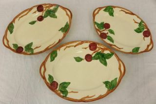 3 Vintage Franciscan Apple Pattern Platters