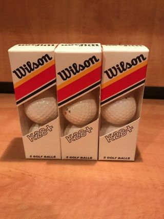 Wilson K28,  3 Sleeves Of Vintage Golf Balls Old Stock