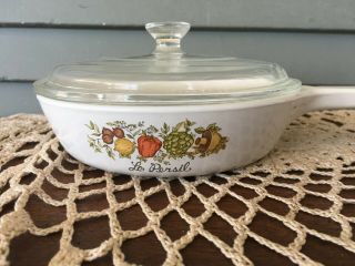Vintage Corning Ware Spice of Life P - 83 - B Le Persil Skillet w/ Glass Lid 6 1/2 