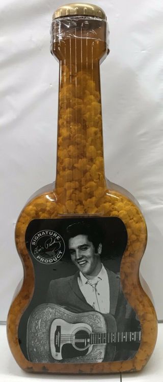 Vintage Elvis Presley Guitar Coin Bank - Snack Factory Gormet Popcorn Container