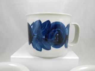 Discontinued Vintage Arabia Of Finland Anemone Blue Flat Cup