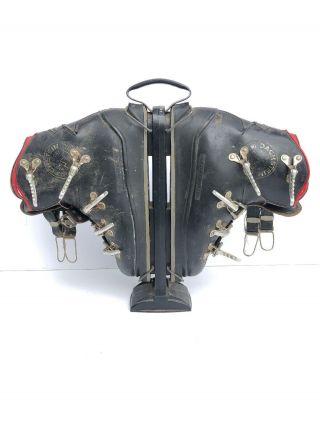 Vintage Leather Ski Boots Dashstein International Made In Austria Black