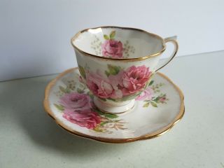 Royal Albert American Beauty Cup And Saucer Set Vintage