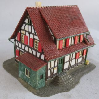 Vintage Faller Ho B - 218 Half Timbered House Ams Rr Scenery Well Built Building