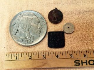 Vintage Coin Token Junk Drawer 3 " Nickel,  Ww2 Piece,  Token,  1814 De Santa Cruz