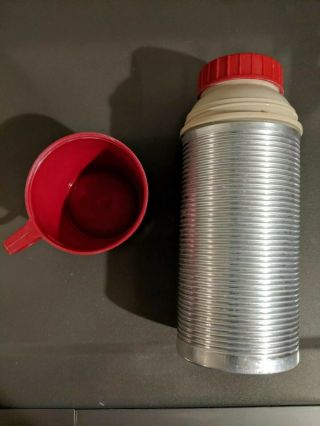 Vintage Polly Red Top American Thermos Vacuum Bottle Model 2084h Usa