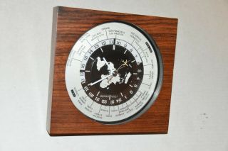 Vintage Seiko World Time Clock Qz877b Mcm 1970 
