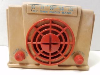 Vintage Plastic Miniature My Own Radio Bank Ardee Product Retro Savings Toy Old