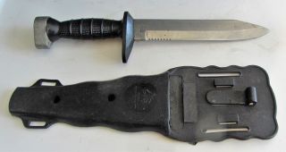 Vintage Pic 12515 Stainless Dive Knife W/ Sheath Ex.  Japan