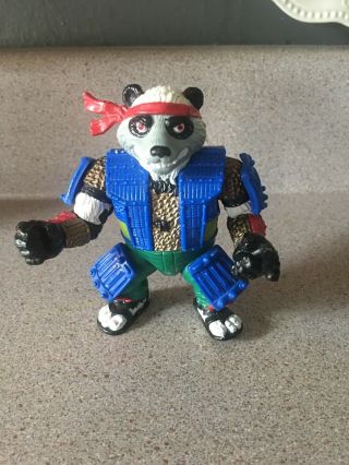 Vtg Playmates Tmnt Teenage Mutant Ninja Turtles 1990 Panda Khan Bear Figure 4”
