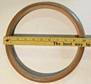Vintage Wood Embroidery Hoop With 3 Wood Table Clamps 5