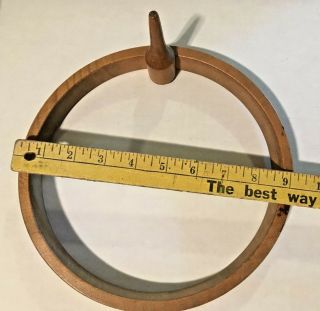 Vintage Wood Embroidery Hoop With 3 Wood Table Clamps 6