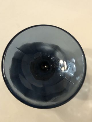 Blue Duratuff Goblet,  Vintage Libbey Duratuff,  Large Water Goblet 3