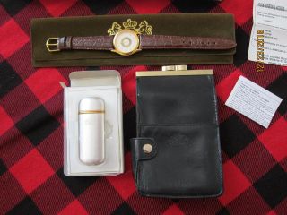 Vintage Club Benson & Hedges Watch Lighter & Cigarette Case Collectibles