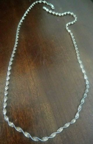 Sterling Silver 925 Italy Chain Link Rope Vintage 24 