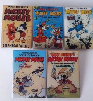 Limited Edition Disney Mickey Mouse Vintage Pins Steamboat Willie Comic Cover