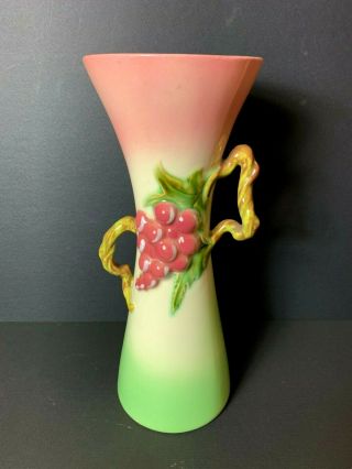 Vtg Mid Century Hull Pottery Tokay/tuscany Vase Pink Green