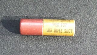 Remington Umc " Red Top " Air Rifle Shot Vintage Container 2 3/4 Oz Made In Us