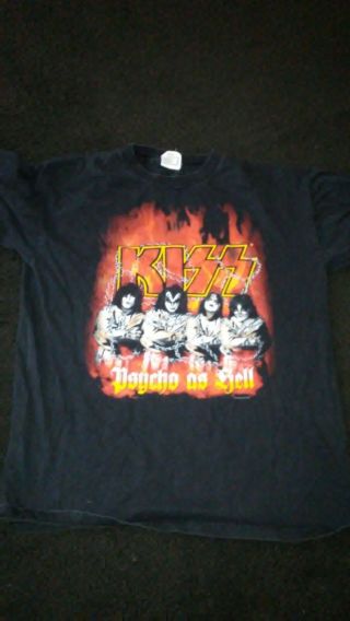 Kiss Psycho As Hell Shirt Psycho Circus 1999 Large Vintage Concert
