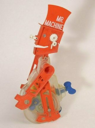 Vintage 1970s Ideal Mr Machine Toy Wind Up Robot Walking Whistling Nonworking