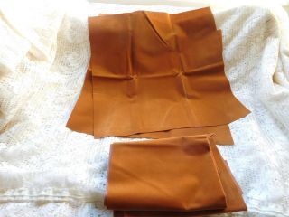 Vintage Nos Brown / Rust Velour Velvet Fabric Six15 " Squares For Crafts