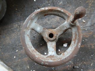 Vintage Iron Handwheel For Lathe Grinder Mill Jig Fixture