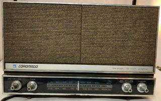 Vintage Coronado Am Fm Radio Twin Speaker High Fidelity -