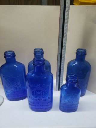 Vintage Phillips Milk Of Magnesia Cobalt Blue Glass Bottle Glenbrook Ct