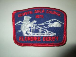 Vintage Fabric Patch Boy Scouts Bsa Denver Area Council 1976 Klondike Derby