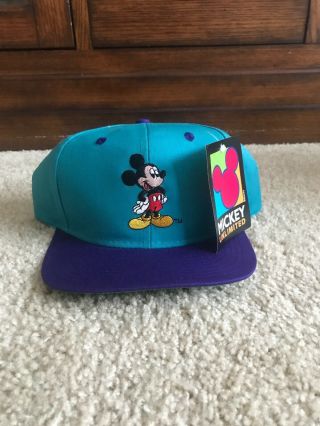 Vintage Mickey Mouse Unlimited Snapback Hat Fresh Caps Walt Disney World Nwt