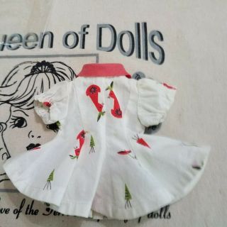 Vintage Terri Lee doll clothes for Tiny Terri,  Orange bunny Town dress 2