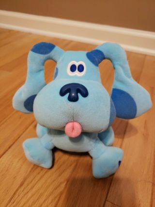 Vintage Blues Clues Blue Puppy Dog Small Plush Plastic Nose