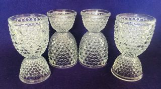 4 Pc.  Vintage Westmoreland Thousand Eye Double Egg Cups