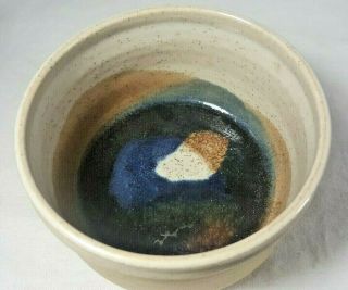 Vintage Dinny Myerson Hand Crafted Art Pottery Stoneware Crock Tan Glaze