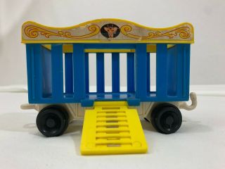 Vintage Fisher Price Little People Circus Train Set Of 3 - Monkey Caboose 991