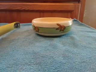 Vintage Roseville Juvenile Pottery Cream Ware Rabbit Bowl 4.  5 Inch