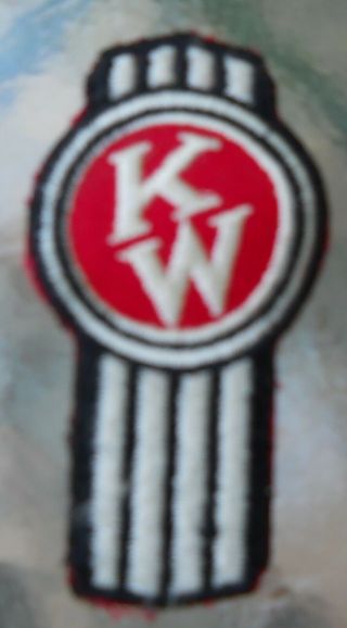 Vintage " Kenworth " Trucks Logo Sew Or Iron On Fabric Patch 2 " W X 3 - 1/4 " T