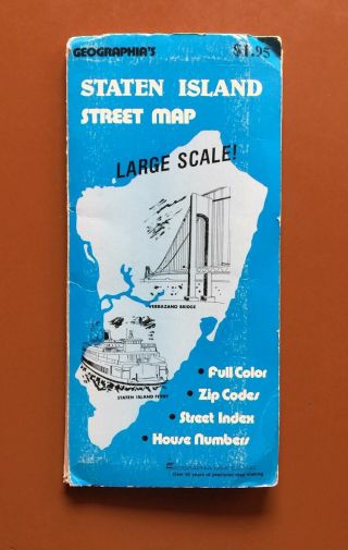 Vintage Street Map Of Staten Island