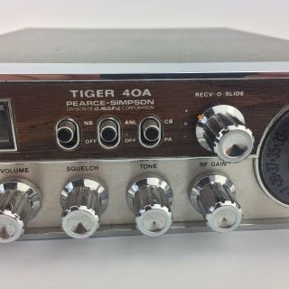 Vtg Tiger 40a CB Radio Pearce - Simpson Wood Grain 1977 Japan - VGC 3