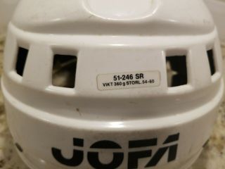JOFA hockey helmet white SR classic vintage 246.  51 51 - 246 3