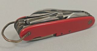 Vintage Red Army Multi - Purpose Utility Pocket Knife Made In Japan