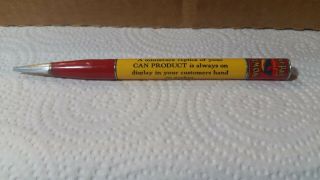 Vintage " Sample 171 Can Top Pencil " Peter Pan Salmon Can Top Mechanical Pencil